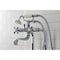 Kingston Brass CCK226K1 Freestanding Clawfoot Tub Faucet Package with Supply Line, Polished Chrome CCK226K1 - alternate 2